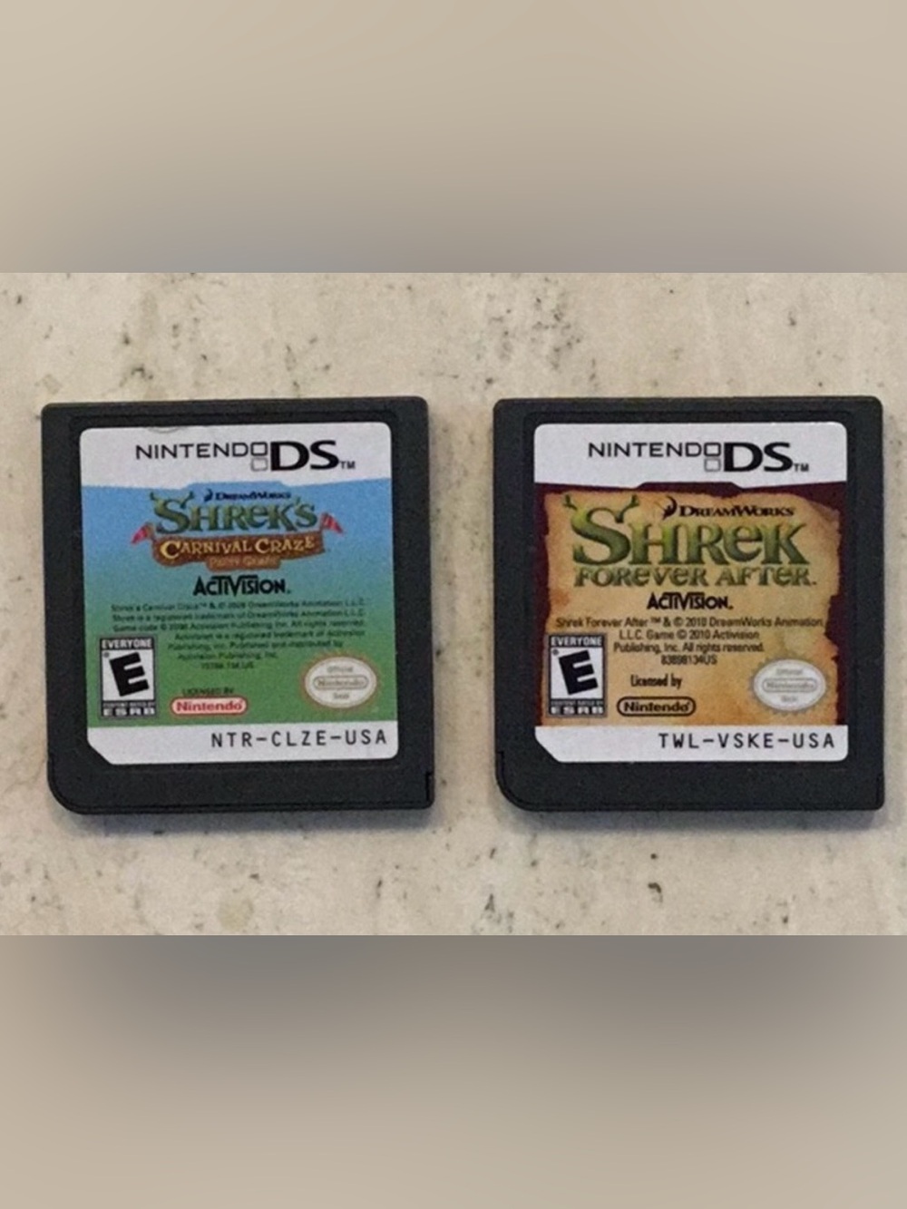 Shrek Carnival Craze Nintendo DS Game & Shrek Forever After DS Games Tested